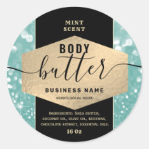 Moderne elegante Schrift Körperbutter Etikett glän