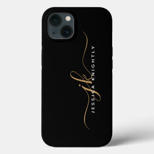 Moderne Elegante Schrift Monogramm Initialen Schwa iPhone 13 Hülle