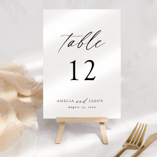 Moderne elegante Schrift Tischnummer