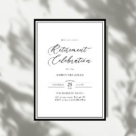 Moderne elegante Schrift zum Ruhestandsjubiläum Einladung
