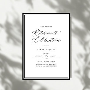 Moderne elegante Schrift zum Ruhestandsjubiläum Einladung