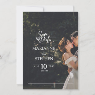 Moderne elegante Schriftart Hochzeitsfoto Einladung