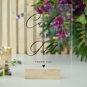 Moderne elegante Schriftkarten und Geschenke Acrylschild