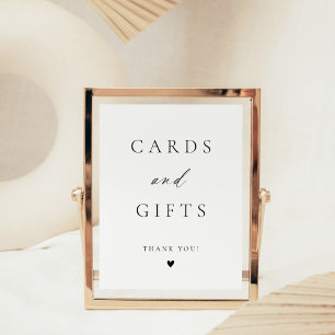 Moderne elegante Schriftkarten und Geschenke Poster