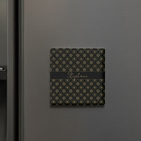 Moderne elegante Schwarz-Gold-Monogramm-Bezeichnun