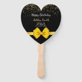 Moderne elegante schwarz-goldene süße 16 Hand f Fächer