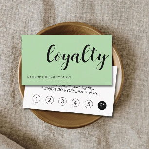 Moderne elegante Schwarz-Grün-Schönheit Treuekarte