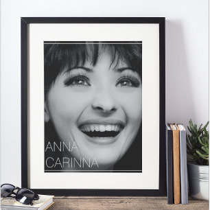 Moderne elegante Schwarz-Weiß-Foto-Schauspielerin Poster