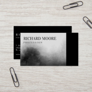 Moderne, elegante Schwarz-Weiß-Landschaft Abstrakt Visitenkarte
