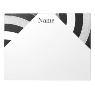 moderne, elegante, schwarz-weiße Chevrons Notizblock