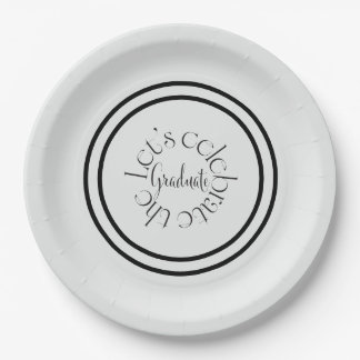 Moderne elegante schwarze fette Typografie Graduie Pappteller