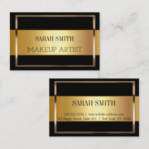 Moderne elegante schwarze Gold Business Card Visitenkarte