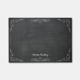 Moderne elegante schwarze Halbpappe mit weißem Blu Post-it Klebezettel