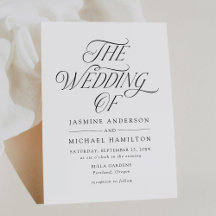Moderne elegante Schwarze Typografie-Hochzeit