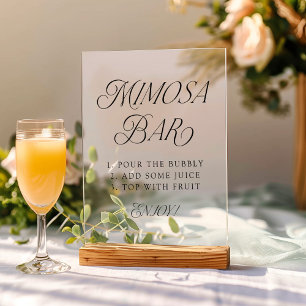 Moderne elegante schwarze Typografie-Hochzeit Mimo Acrylschild