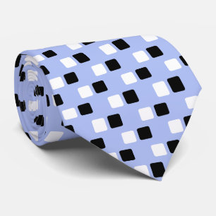 Moderne elegante schwarze und weiße Quadrate auf H Krawatte