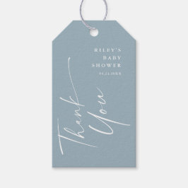 Moderne, elegante Script Baby Dusche Vielen Dank f Geschenkanhänger