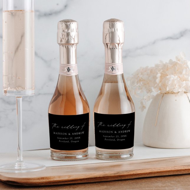 Moderne, elegante Script Black and White Wedding (Von Creator hochgeladen)