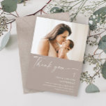 Moderne elegante Script-Foto-Taufe Dankeskarte<br><div class="desc">Moderne elegante Script Boys Foto Taufe Danke Karte. Klicken Sie auf die Schaltfläche Personalisieren,  um dieses Design mit Ihren Details anzupassen. Um die Farben und Schriftart zu ändern,  wählen Sie dieses Design weiter bearbeiten,  um zusätzliche Optionen für die Anpassung zu öffnen.</div>