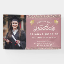 Moderne, elegante Script Gold Abschluss Foto Cassi