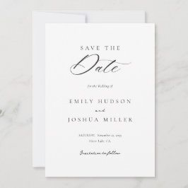 Moderne, elegante Script-Hochzeit Save The Date