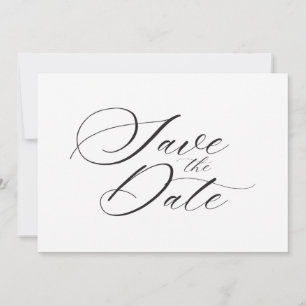 Moderne, elegante Script-Hochzeit Save The Date