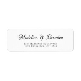 Moderne, elegante Script-Hochzeitsskripte-Rücksend