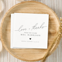 Moderne, elegante Script-Liebe + Dank Brautparty