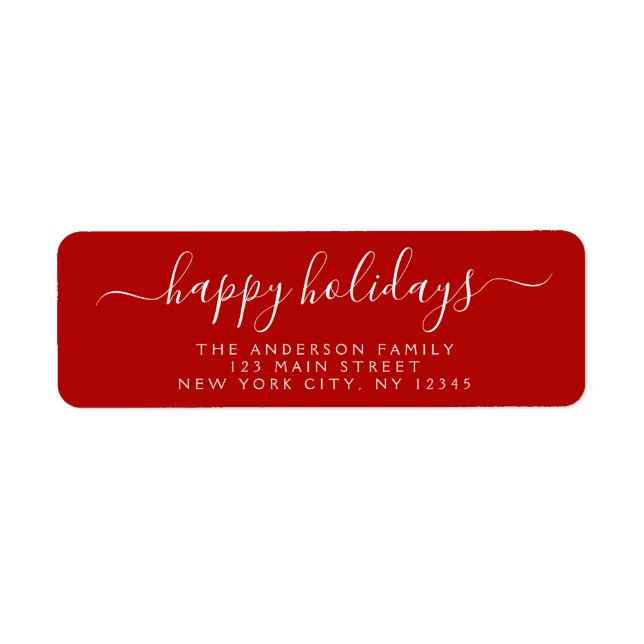 Moderne elegante Script Typografie Happy Holidays (Vorne)