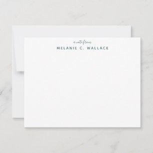 Moderne Elegante Seafoam Personalisiert Stationery Mitteilungskarte