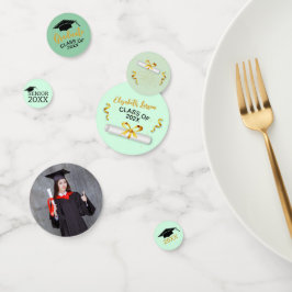 Moderne Elegante Senior Golden Black Konfetti