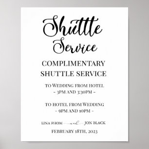 Moderne elegante Shuttle-Service-Beschilderung für Poster