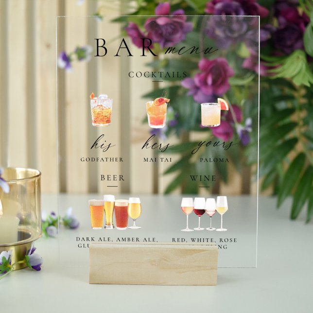 Moderne, elegante Signatur des Skript-Bar Acrylschild (Von Creator hochgeladen)