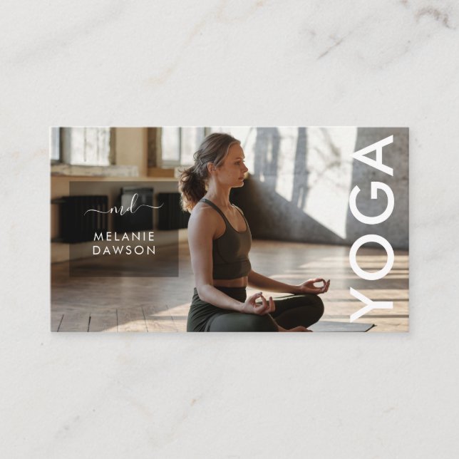 Moderne Elegante Signatur Mit Monogramm Visitenkarte (Vorderseite)