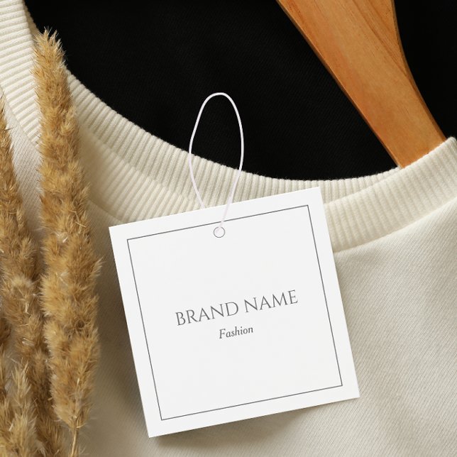 Moderne elegante Silber- und Weißpreismarke (Von Creator hochgeladen)