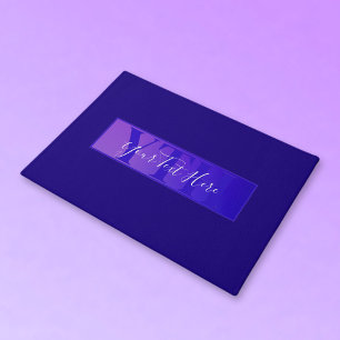 Moderne elegante Skriptbezeichnung & Monogram Ombr Fußmatte