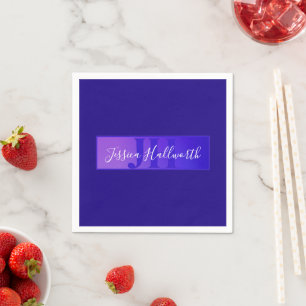 Moderne elegante Skriptbezeichnung & Monogram Ombr Serviette