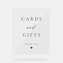 Moderne, elegante Skriptkarten und Geschenke Acrylschild