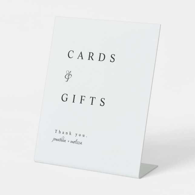 Moderne, elegante Skriptkarten und Geschenke für H Sockelschild (Vorderseite)