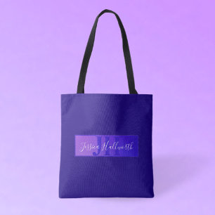 Moderne elegante Skriptname & Monogramm Ombre Lila