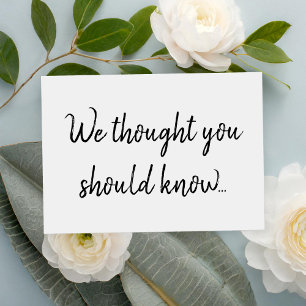 Moderne elegante SkriptSchwangerschaft Ankündigung