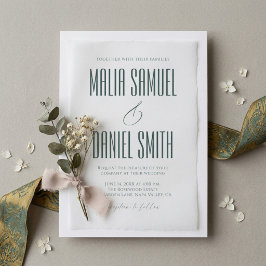 Moderne elegante smaragdgrüne Hochzeit