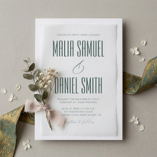 Moderne elegante smaragdgrüne Hochzeit