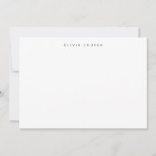 Moderne elegante Smokey Gray Personal Stationery  Mitteilungskarte