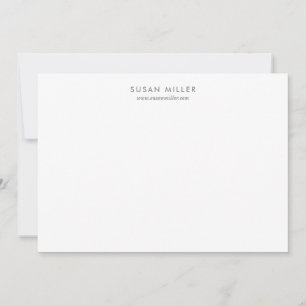 Moderne elegante Smokey Gray Personal Stationery Mitteilungskarte