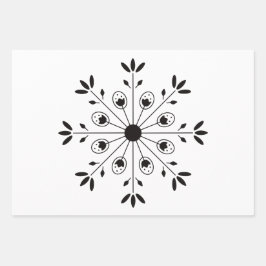Moderne Elegante Snowflake Weihnachten Einfache We Geschenkpapier Set