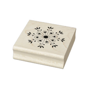 Moderne Elegante Snowflake Weihnachten Gummistempel
