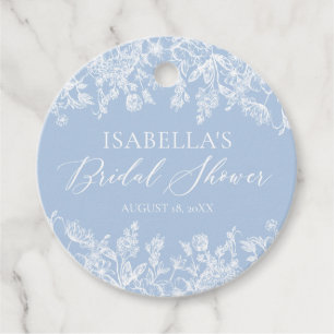 Moderne elegante Something Blue Bridal Shower Geschenkanhänger