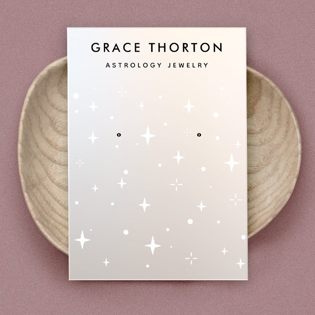 Moderne elegante Sterne geben Schmuckstück-Schaufe Visitenkarte (Von Creator hochgeladen)