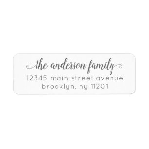 Moderne Elegante stilvolle Klassik-Gray-Script-Fam